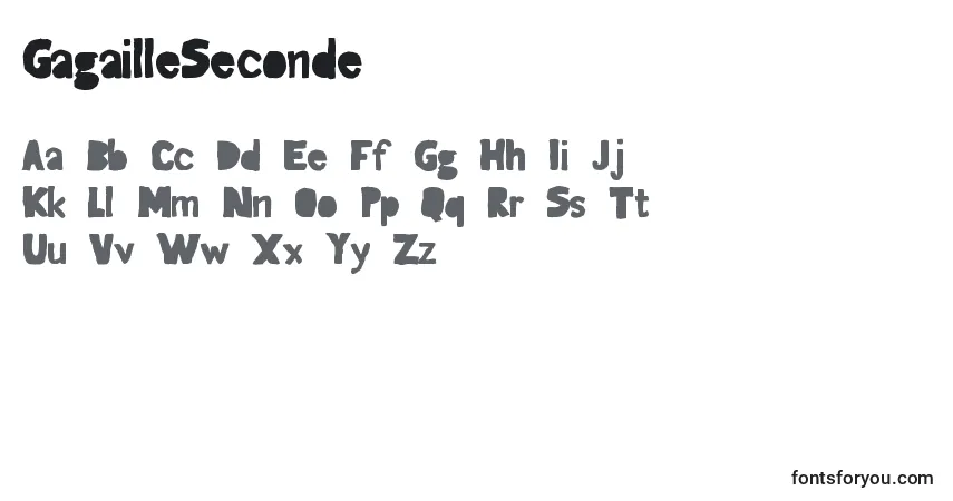 A fonte GagailleSeconde – alfabeto, números, caracteres especiais