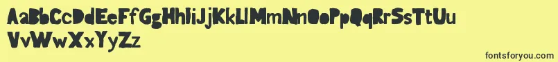 GagailleSeconde Font – Black Fonts on Yellow Background