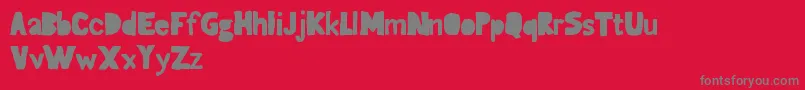 GagailleSeconde-Schriftart – Graue Schriften auf rotem Hintergrund