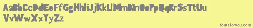 GagailleSeconde Font – Gray Fonts on Yellow Background