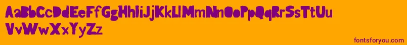 GagailleSeconde Font – Purple Fonts on Orange Background