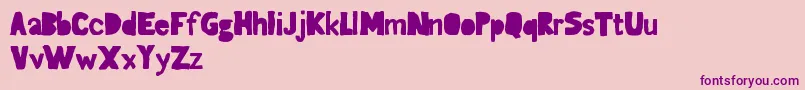 GagailleSeconde Font – Purple Fonts on Pink Background