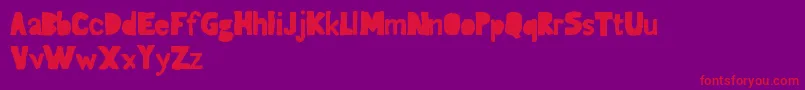 GagailleSeconde Font – Red Fonts on Purple Background