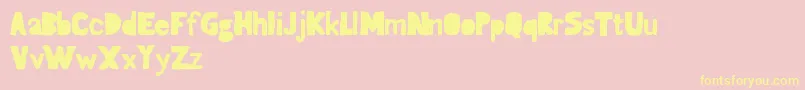 GagailleSeconde Font – Yellow Fonts on Pink Background