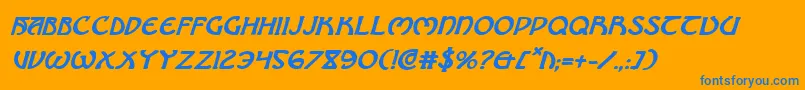 Brinathynbi Font – Blue Fonts on Orange Background
