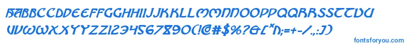 フォントBrinathynbi – 白い背景に青い文字