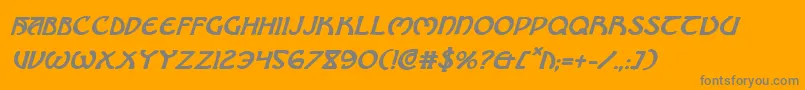 Brinathynbi Font – Gray Fonts on Orange Background