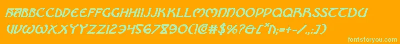 Brinathynbi Font – Green Fonts on Orange Background