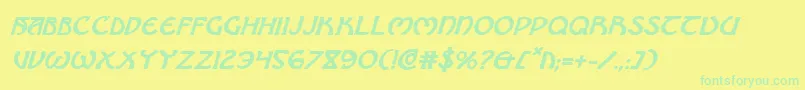 Brinathynbi Font – Green Fonts on Yellow Background