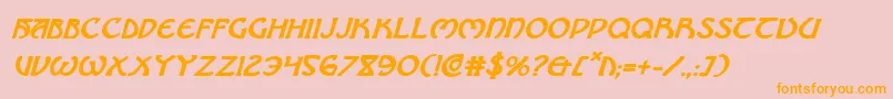 Brinathynbi Font – Orange Fonts on Pink Background