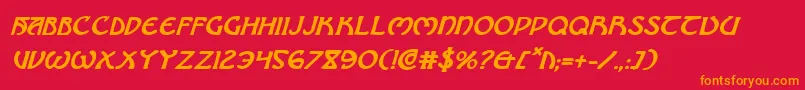 Brinathynbi Font – Orange Fonts on Red Background