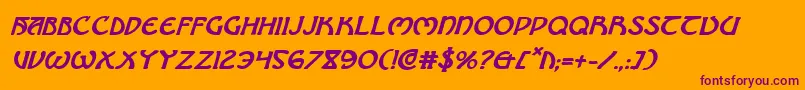 Brinathynbi Font – Purple Fonts on Orange Background