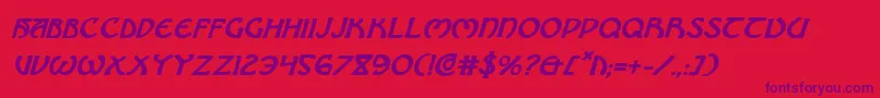 Brinathynbi-Schriftart – Violette Schriften auf rotem Hintergrund