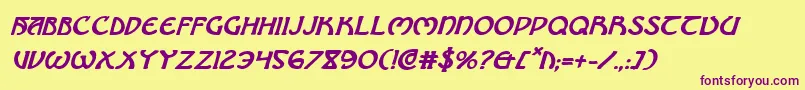 Brinathynbi Font – Purple Fonts on Yellow Background
