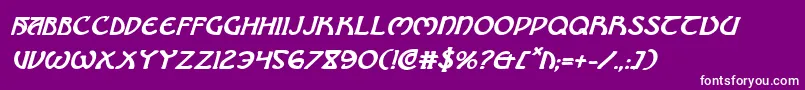 Brinathynbi Font – White Fonts on Purple Background