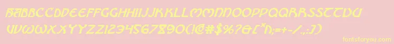 Brinathynbi Font – Yellow Fonts on Pink Background