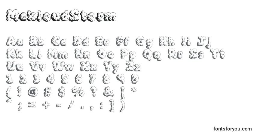 MckloudStorm-fontti – aakkoset, numerot, erikoismerkit
