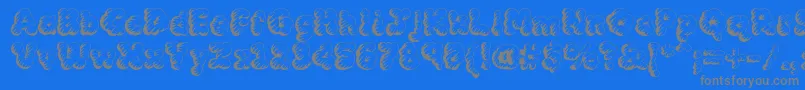 MckloudStorm Font – Gray Fonts on Blue Background