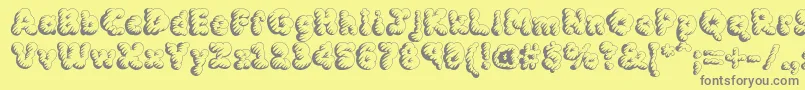 MckloudStorm Font – Gray Fonts on Yellow Background