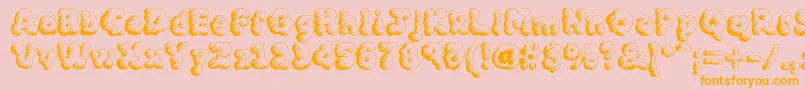 MckloudStorm Font – Orange Fonts on Pink Background