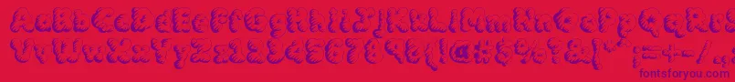 MckloudStorm Font – Purple Fonts on Red Background