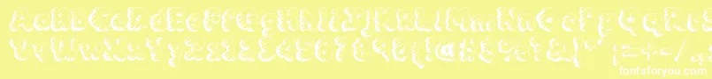 MckloudStorm Font – White Fonts on Yellow Background