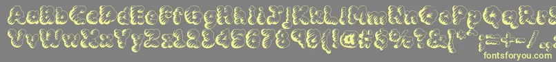 MckloudStorm Font – Yellow Fonts on Gray Background