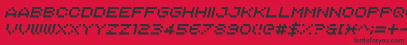 Italipixel-Schriftart – Schwarze Schriften auf rotem Hintergrund