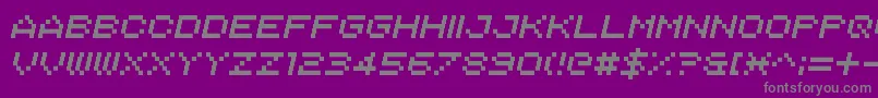 Czcionka Italipixel – szare czcionki na fioletowym tle