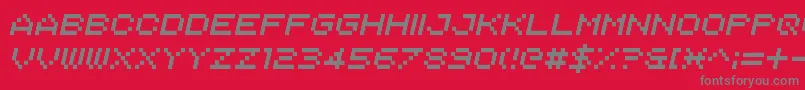 fuente Italipixel – Fuentes Grises Sobre Fondo Rojo