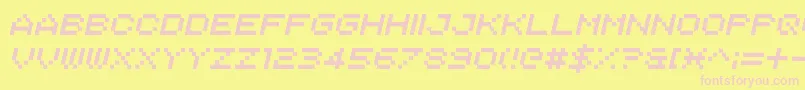 Italipixel Font – Pink Fonts on Yellow Background