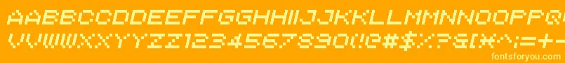 Italipixel Font – Yellow Fonts on Orange Background