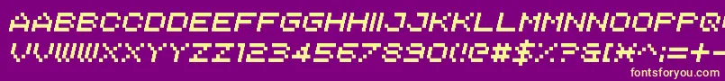 Italipixel Font – Yellow Fonts on Purple Background