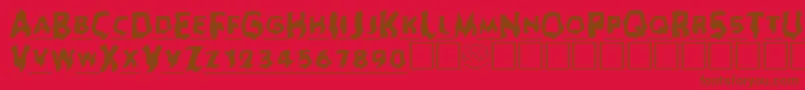 Ghoul ffy Font – Brown Fonts on Red Background