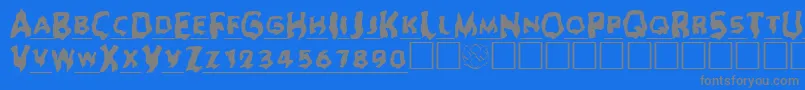 Fonte Ghoul ffy – fontes cinzas em um fundo azul