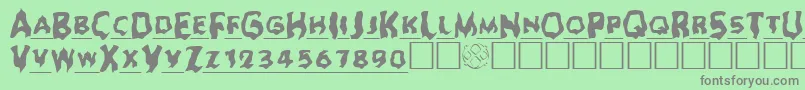 Ghoul ffy Font – Gray Fonts on Green Background