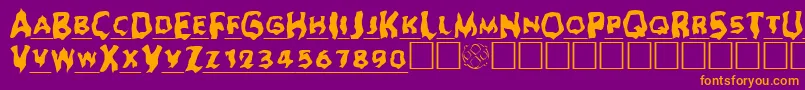 Ghoul ffy Font – Orange Fonts on Purple Background
