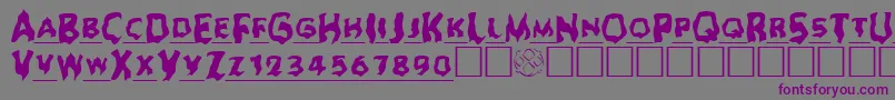 Ghoul ffy Font – Purple Fonts on Gray Background