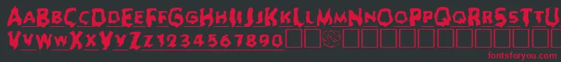 Ghoul ffy Font – Red Fonts on Black Background