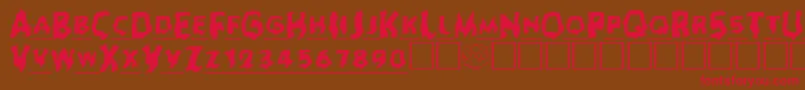 Ghoul ffy Font – Red Fonts on Brown Background