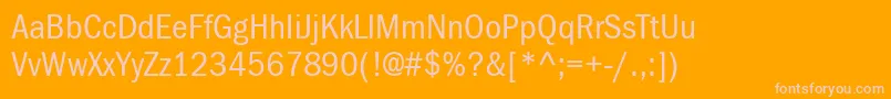 ItcFranklinGothicLtBookCondensed Font – Pink Fonts on Orange Background