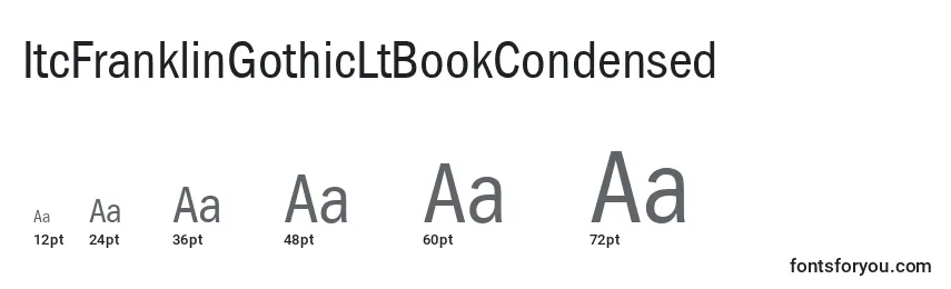 Размеры шрифта ItcFranklinGothicLtBookCondensed