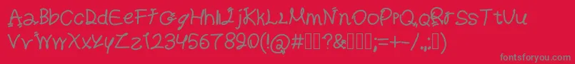 Ripleys Font – Gray Fonts on Red Background