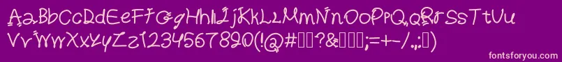 Ripleys Font – Pink Fonts on Purple Background
