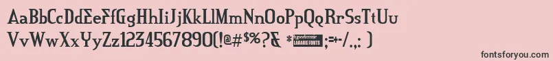 Creditriver Font – Black Fonts on Pink Background