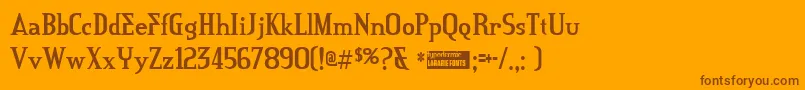 Creditriver Font – Brown Fonts on Orange Background