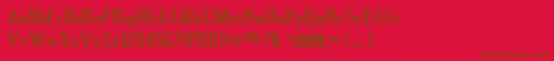 Creditriver Font – Brown Fonts on Red Background