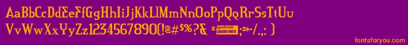 Creditriver Font – Orange Fonts on Purple Background