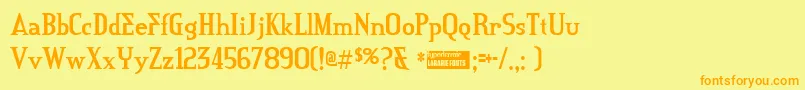 Creditriver Font – Orange Fonts on Yellow Background
