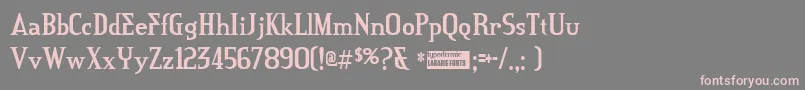 Creditriver Font – Pink Fonts on Gray Background